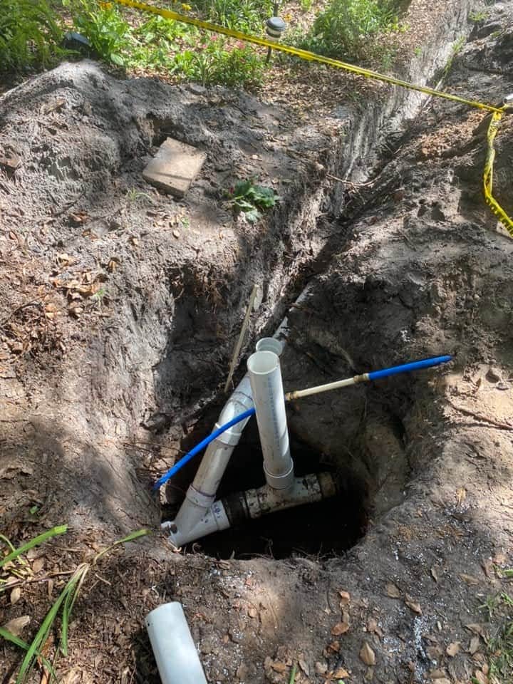 Sewer line repair and replacement work by Pearce's Plumbing in Pinellas County